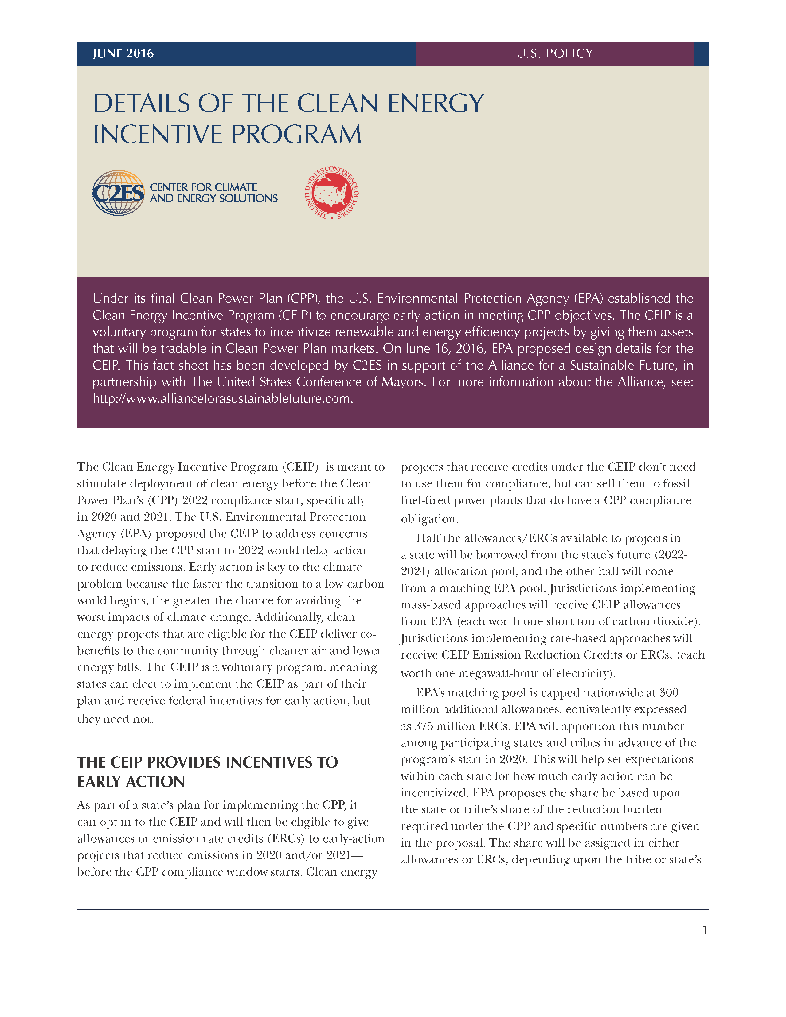 Details Of The Clean Energy Incentive Program Center For Climate And 