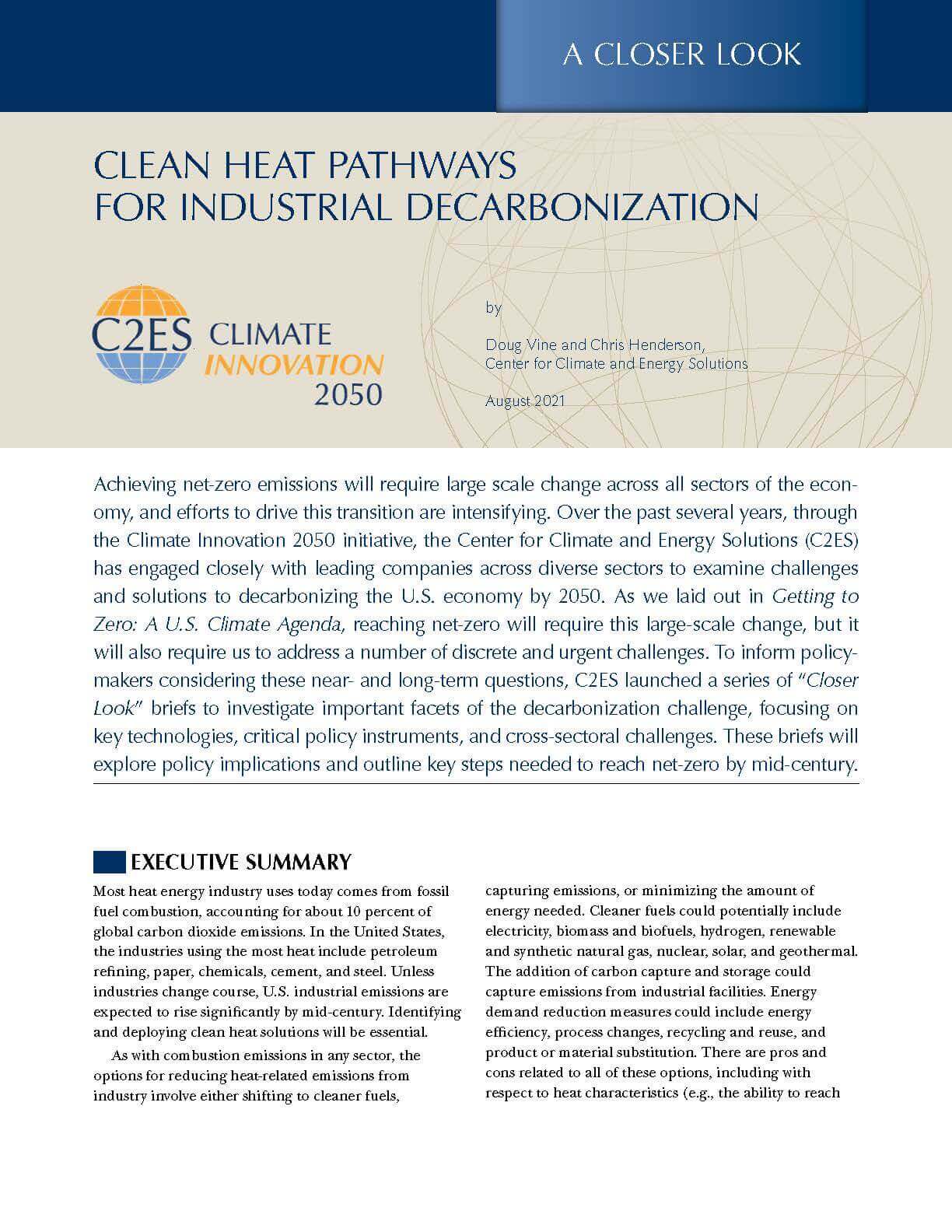 Cover page of report