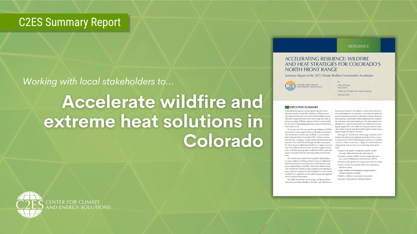 Accelerating Resilience: Wildfire and Heat Strategies for Colorado’s ...