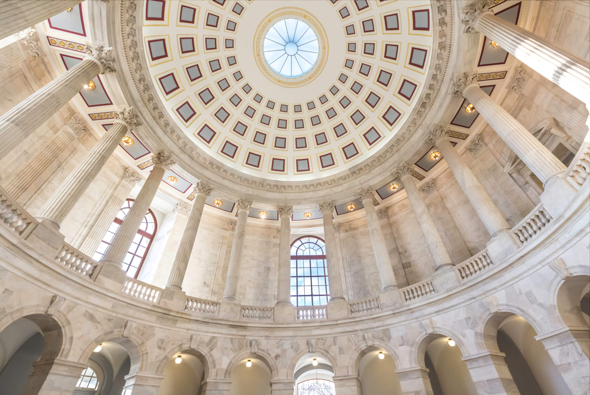 United States Senate Russell Office Building Rotunda in Washington, DC